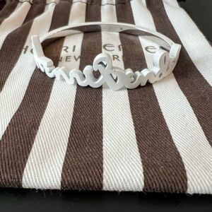 Henri Bendel White Script Bracelet